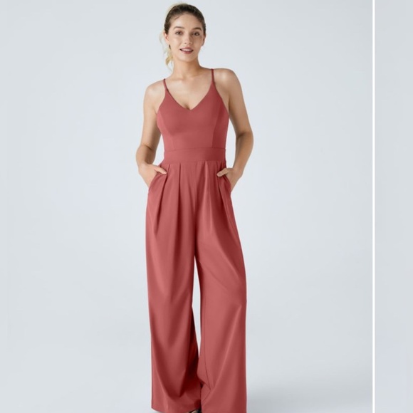 Halara Breezeful™ Backless Side Pocket Wide Leg Jumpsuit NWT XL - Picture 1 of 12